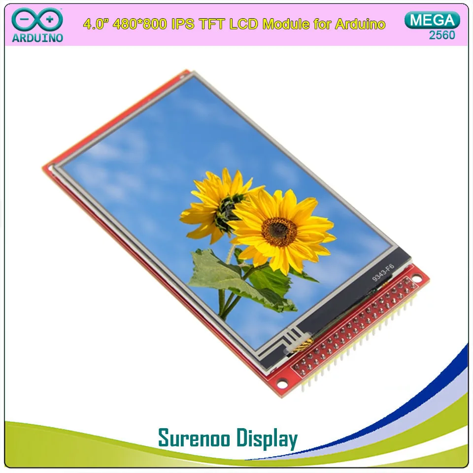 3.97 "4.0" polegadas 480*800 NT35510 TFT Color IPS Tela do módulo de exibição LCD com painel de toque para Arduino Mega2560 8/16 Bit