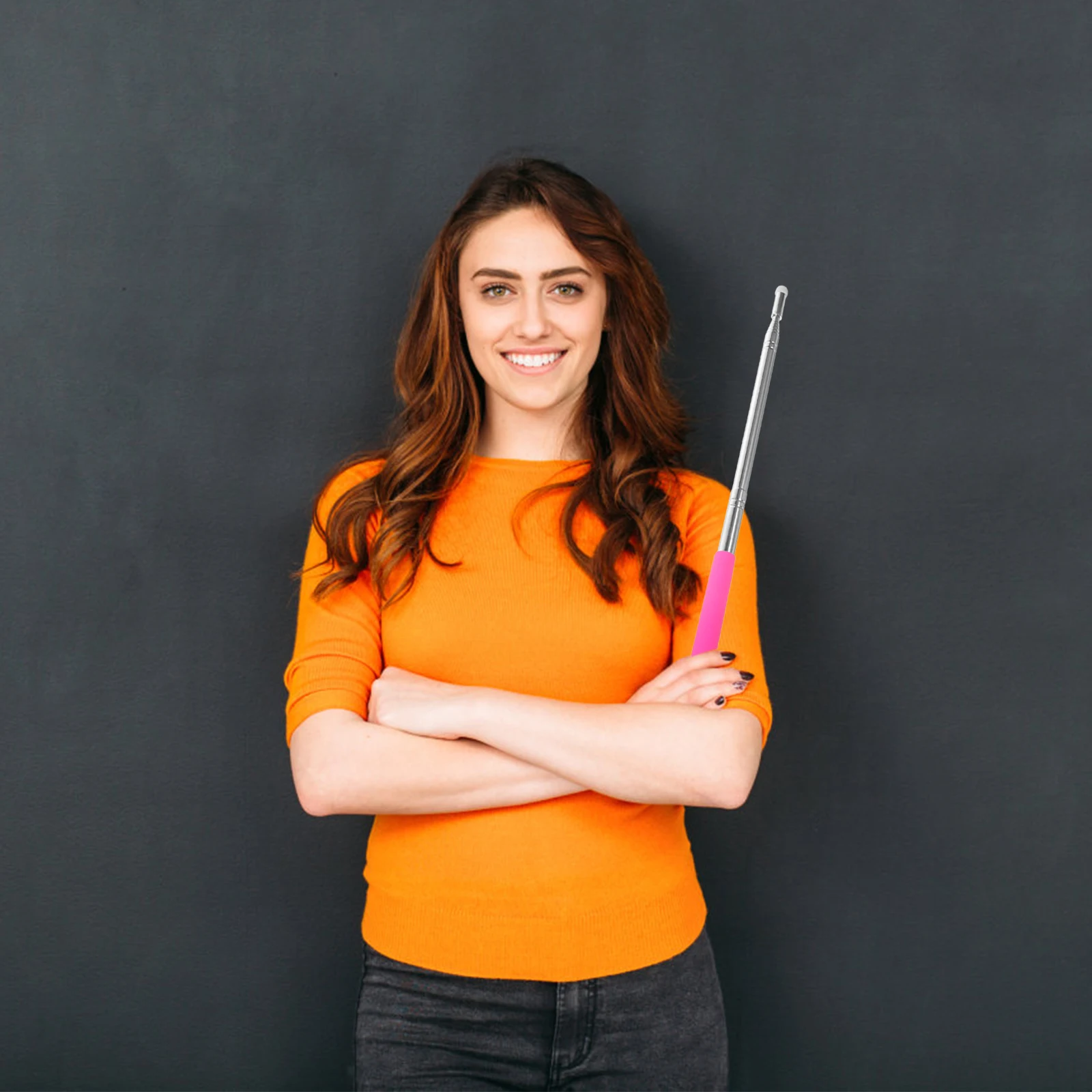 

Extendable Tour Guide Pointer PP Felt Material Handheld Teaching Stick Classroom Supplies Reading Pointer Blackboard Indicator