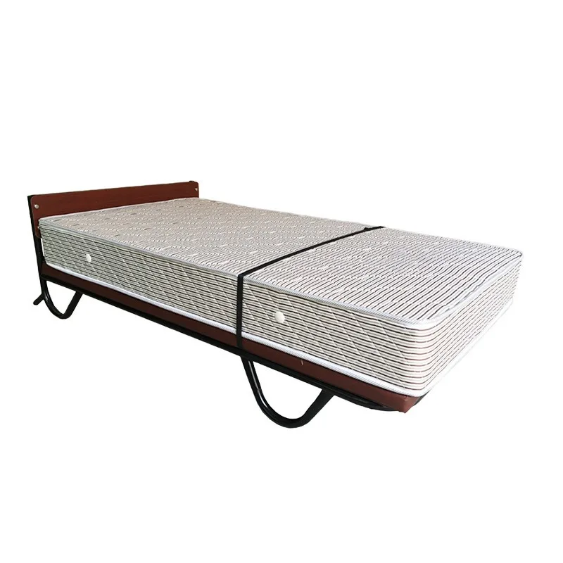 Customized simple upright spring bed, hotel multi-functional extra bed, double Nordic single folding bed for home use