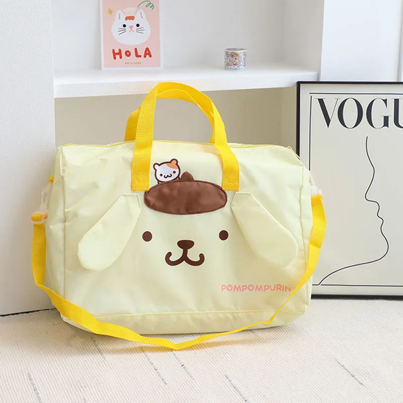 Sanrio Hello Kittys Cinnamoroll Travel Bags Kawaii Cartoon Outdoors Motion Waterproof High Capacity Anime Luggage Bag Girl Gifts