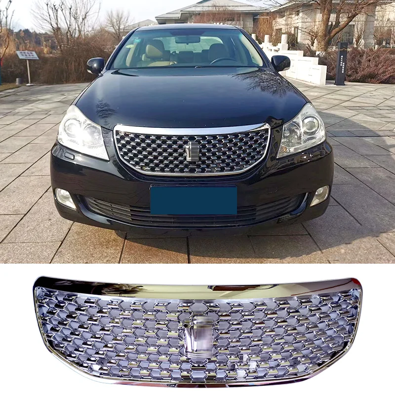 

Racing Grills for Toyota Crown 2010 11 12 13 Type Z Plating Bumper Mesh Front Grill Automobile Refitting Accessories