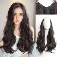 Invisible Long Wave Synthetic Hair Extensions - Fuller Hair Look, Natural-Looking Hair Strands - Confident Hairstyle Design