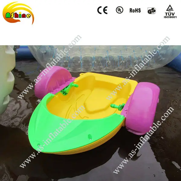 Colorful Kids Hand Paddle Boat, Plastic Water Pedal Boat for Amusement Park, Children Outdoor Paddle Boat Ride Toy