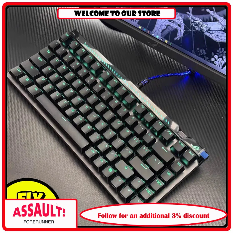 ROG Falchion ACE 75 HE Magnetic Switch Keyboard 75% Layout 8K Polling Rate ROG HFX V2 Adjustable Actuation RT Gaming Keyboard