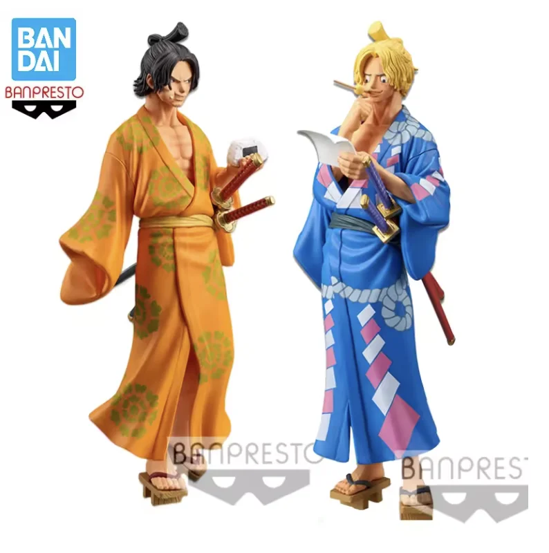 

In Stock Bandai Banpresto ONE PIECE Magazine Figure Sabo & Portgas·D·Ace Kimono Ver. Anime Figure Model Decoration Collectible
