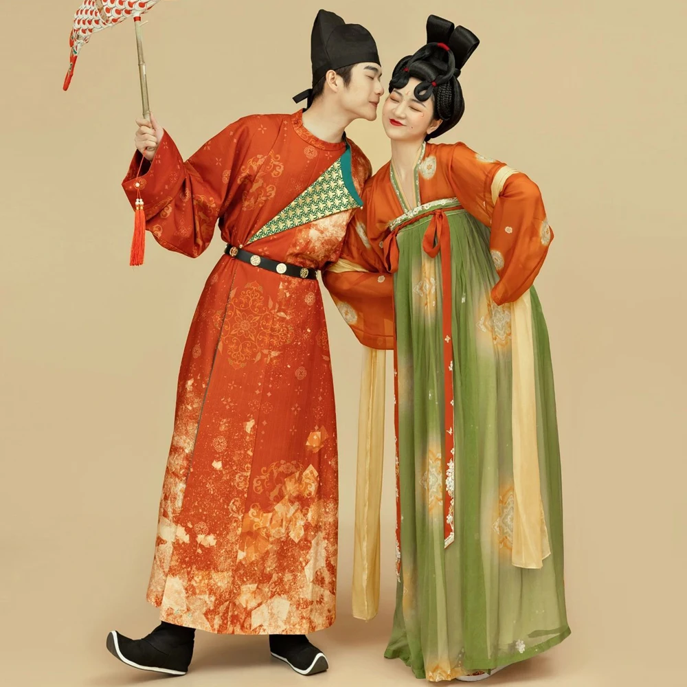 

Traditional Chinese Tang Costume Couple Photography Outfit Studio Theme Wedding Ceremony Performance Costume National Trend