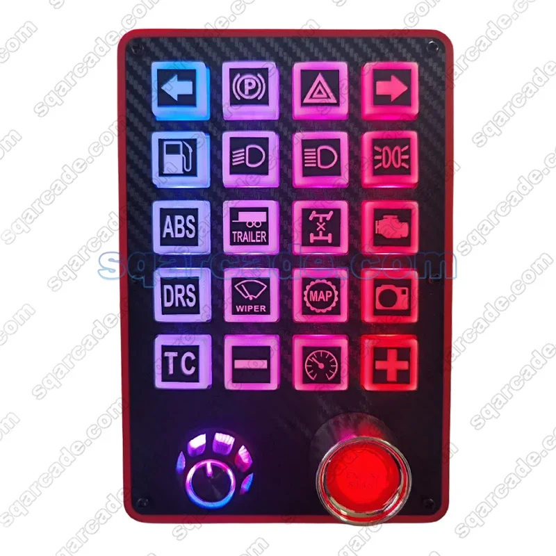 Zwei-Wege-interaktive Racing Simulation Control Button Box PC USB Sim Racing Konsole für Euro Truck 2/Assetto Corsa Competizione