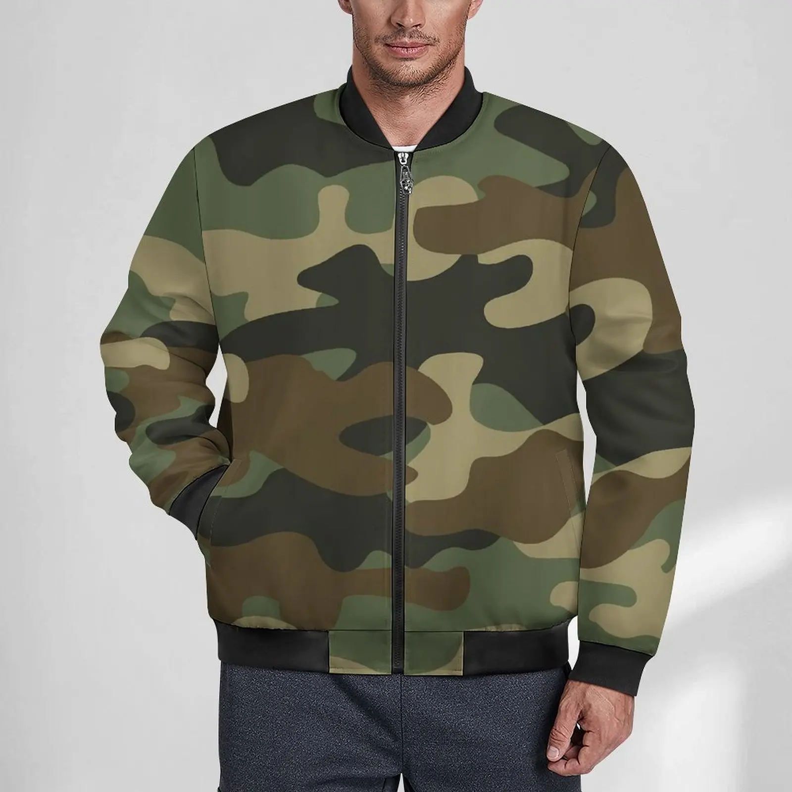 Classic  Camouflage Casual Jackets Men Brown Green Camo Coats Autumn Streetwear Jacket Hooded Outerwear Clothing 4XL 5XL 6XL