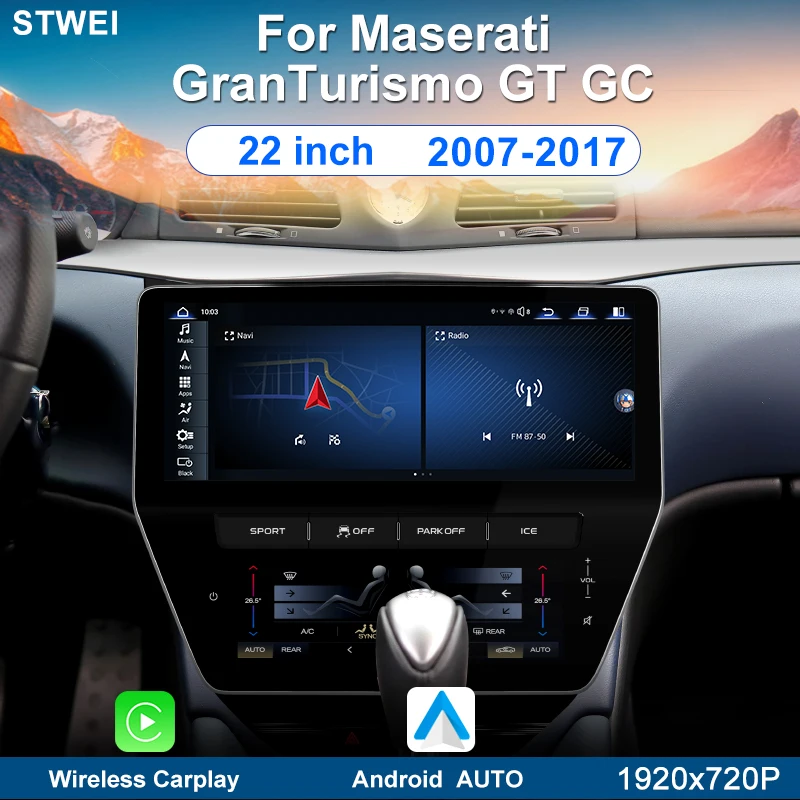 Android 13 For Maserati GT GranTurismo 2007-2017 22 