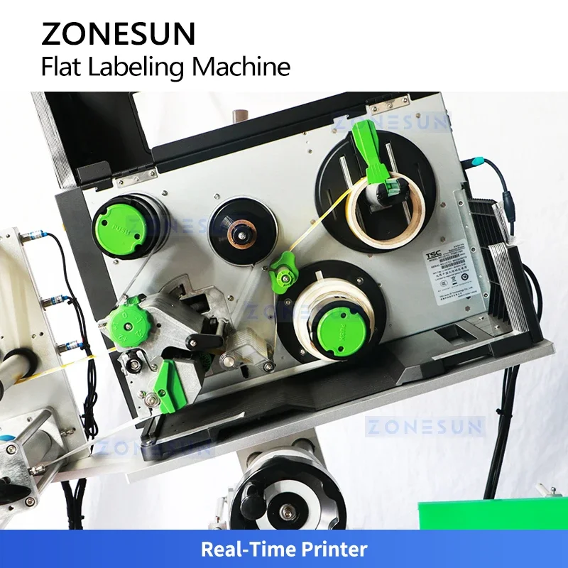 ZONESUN ZS-TB161PO آلة وضع العلامات المسطحة عالية السرعة مع طابعة نافثة للحبر لأغطية الجرار الورقية #3