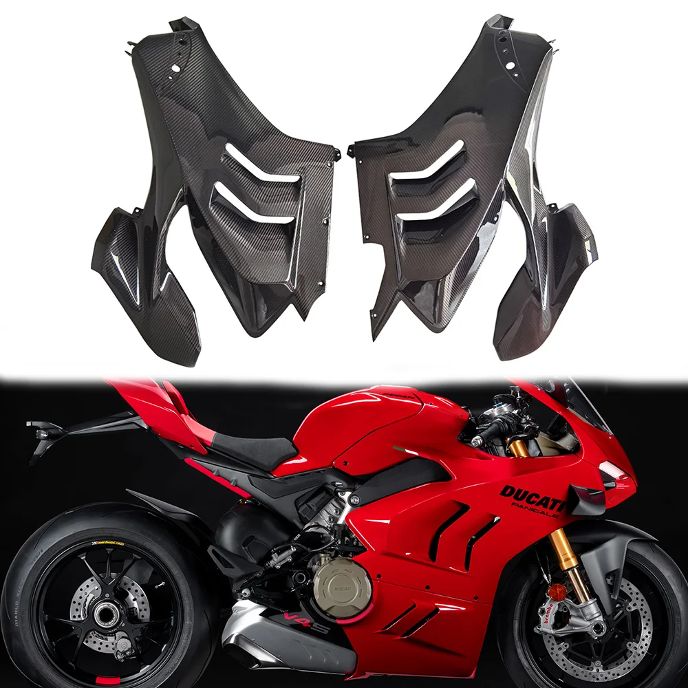 

For Ducati Panigale V4 V4S V4R 2018 2019 2020 2021 3K Carbon Fiber Side Fairings Motorcycle Body Accessories Fairing Kit Parts