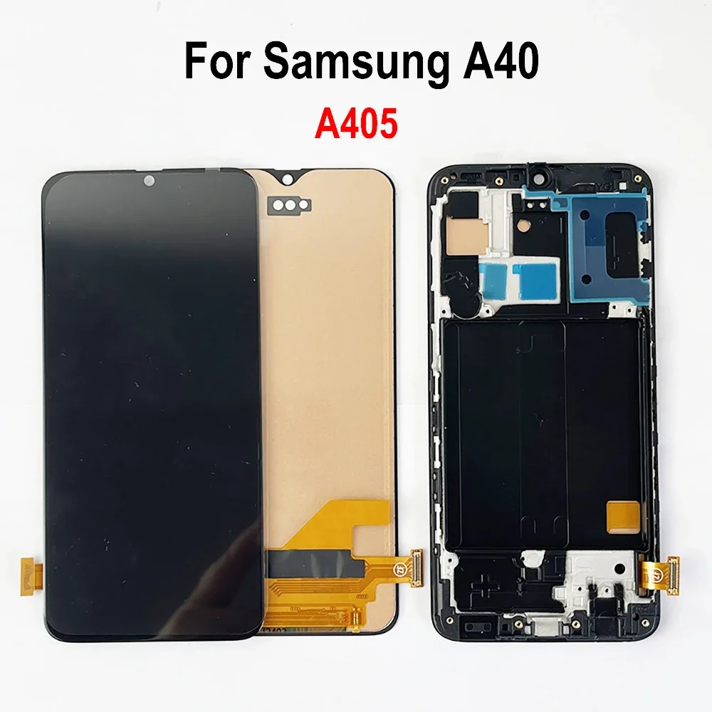Pop ЖК-дисплей для Samsung Galaxy A40 ЖК-дисплей A405 A405F A405FN с рамкой, дигитайзер сенсорного экрана в сборе, запасные части