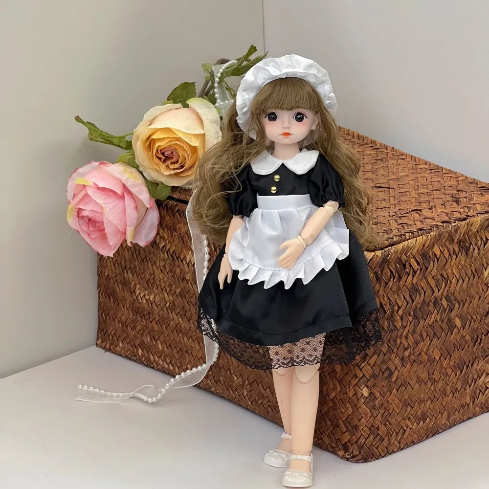 

1/6 SD 30cm Bjd Doll with Clothes Long Hair Attractive Eyes Princess Dress Up BJD Dolls Anime Cute