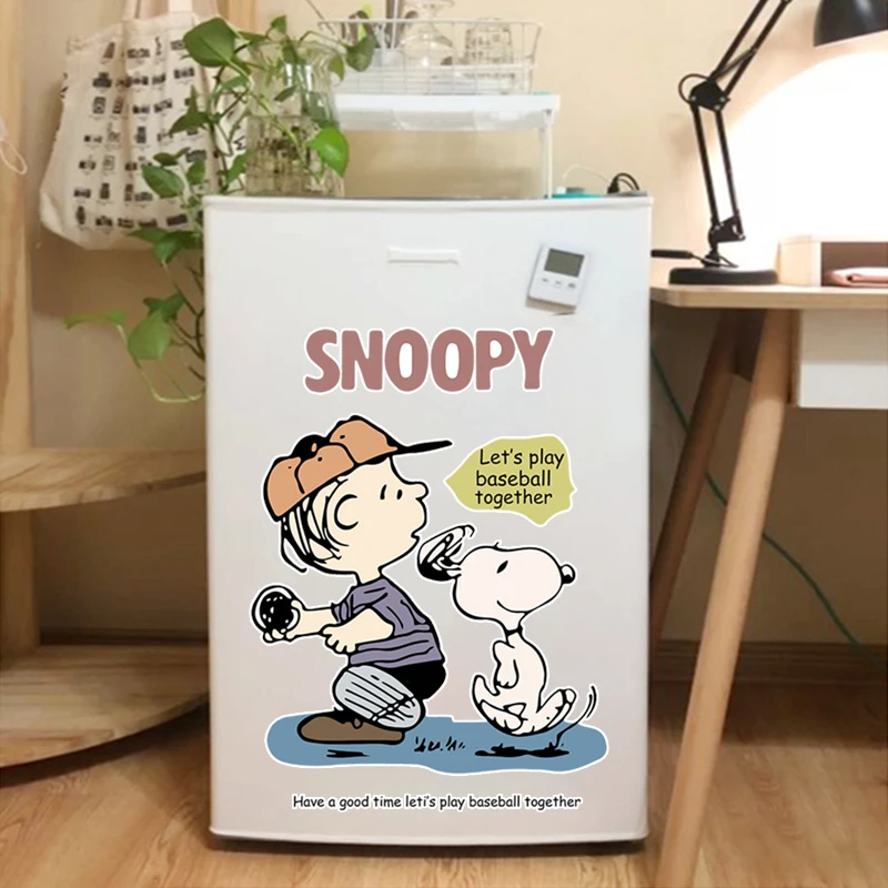 Cartoon Anime Snoopy Kitchen Refrigerator Decorative Stickers Kawaii Creative Self-Adhesive Waterproof Removable Stickers