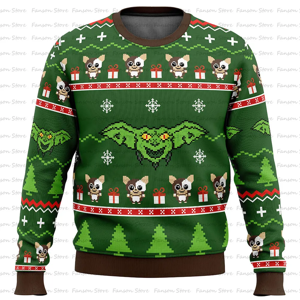 Spring and Autumn Christmas Present Gremlins Ugly Christmas Sweater Cartoon Anime Women Men Pullover Tops New Fashion Couple Swe