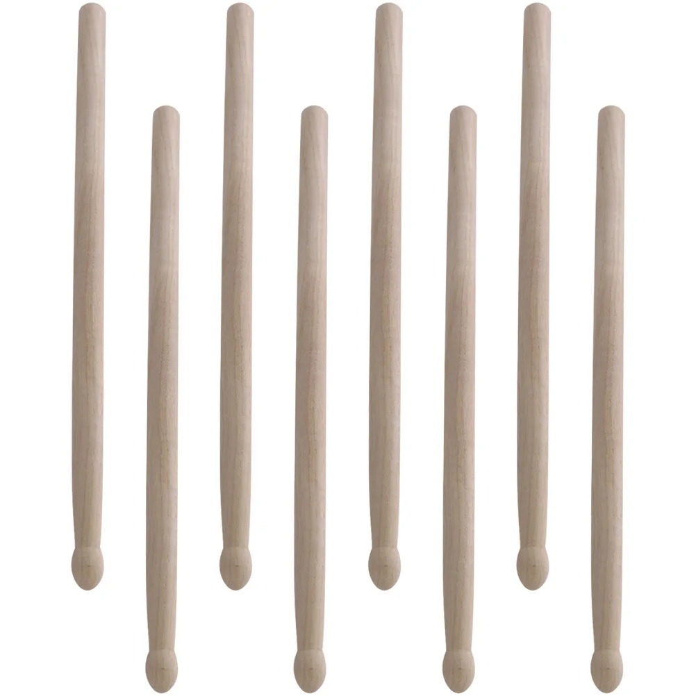 

4 Pairs Waist Drum Stick Wooden Mallet Drumsticks Jazz Mallets Percussion Accessories