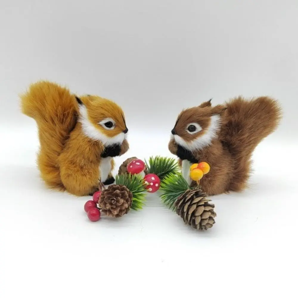 

Big Tail Squirrel Plush Toy White Belly Soft Plush Squirrel Doll Collection Cartoon Squirrel Stuffed Plushie Doll Kids Gifts