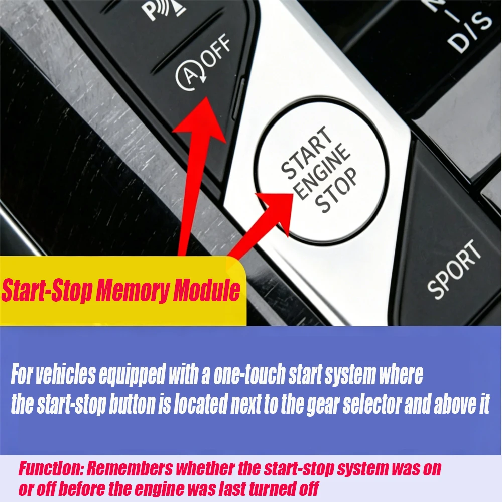 for BMW Start-Stop Disabler Series 23457 for X3 X5 LX6 and X7 Engine Start-Stop Memory Disable Module