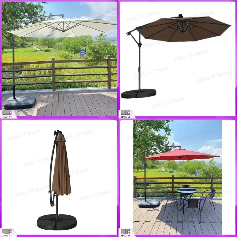 Heavy Duty Windproof Cantilever Umbrella for Outdoor Garden Patio Beach Commercial Use Large Size Sun Shade Hanging