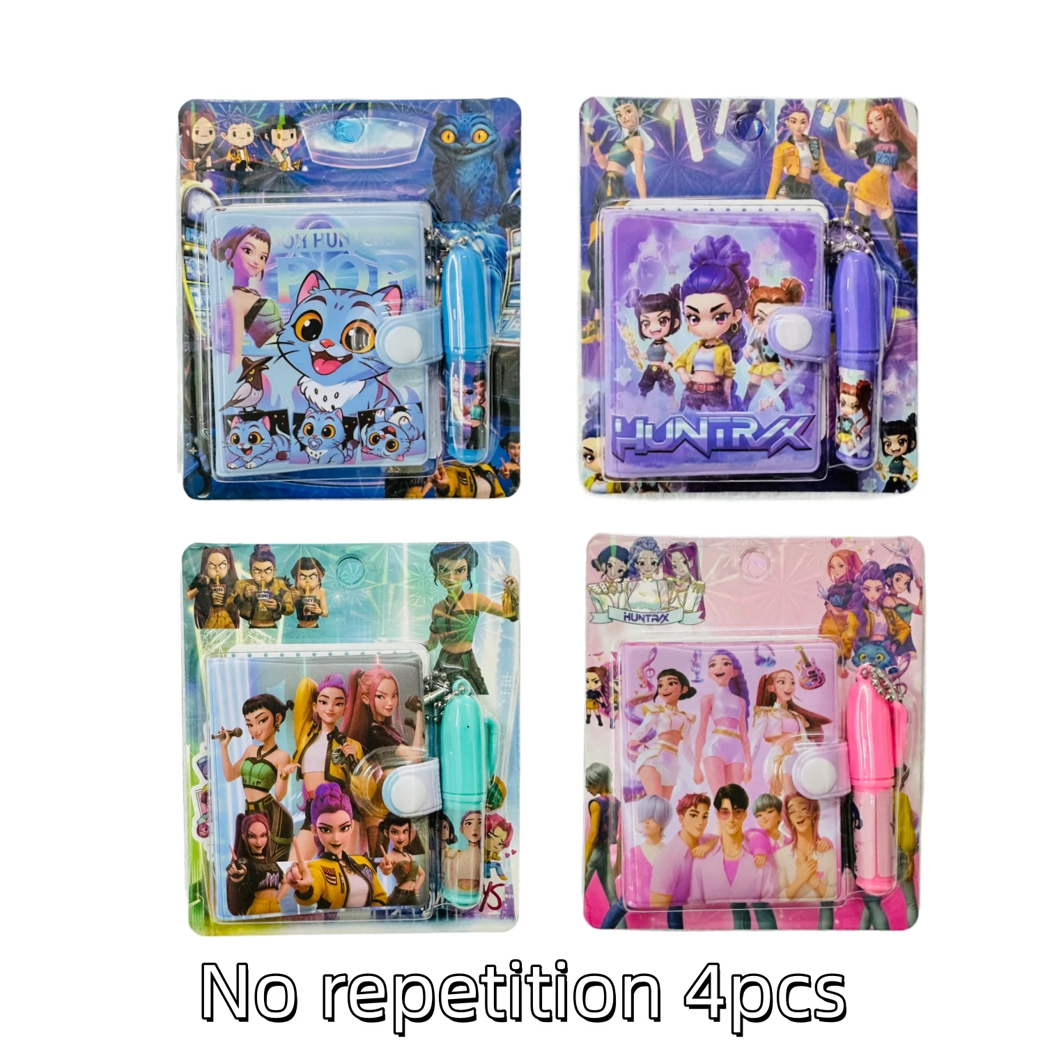 Anime Girl Hunters Lumi Mila Zoi Mini notitieboekje met balpen, cartoon zaknotitieblok briefpapier set schoolbenodigdheden Birthda
