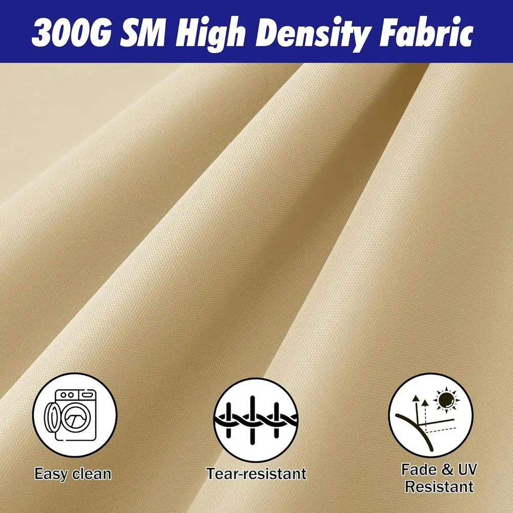 Set Bantal Teras Luar Ruangan 14 Buah untuk Furnitur Seksional 6 Kursi - Penutup Tahan Air Warna Beige