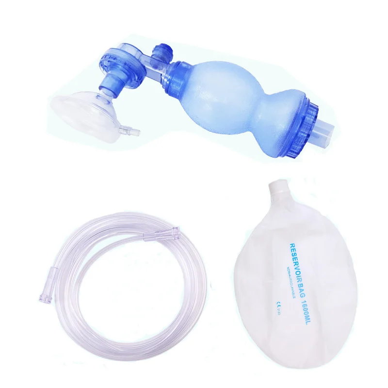 PVC Manual Resuscitator Adult/Pediatric First Aid Resuscitator Bag Emergency Self-help Rescue Tool Ambu Bags Rescue Tool