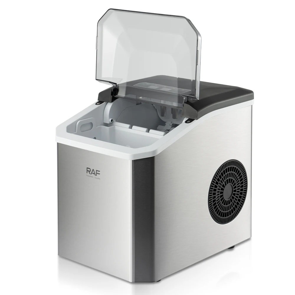 RAF Home Automatic Fast Self Cleaning Ice Cube Maker Machine 24LBS in 24 Hours with Full Ice Reminder Adjustable Size