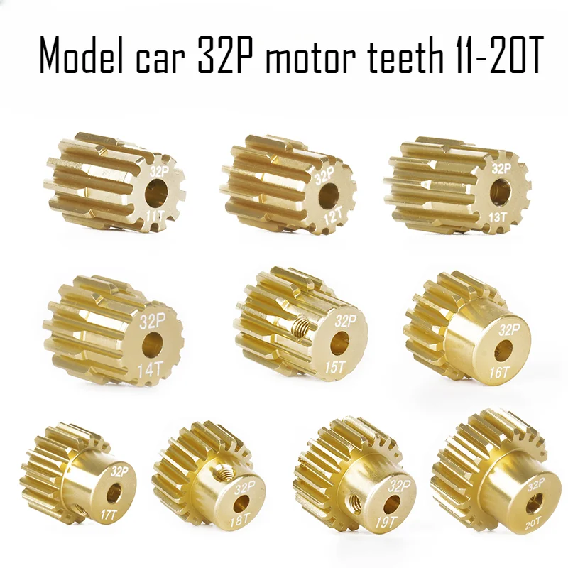 

32P M0.8 3.175mm 11T 12T 13T 14T 15T 16T 17T 18T 19T 20T 7075 Aluminum alloy Metal Pinion Motor Gear For 1/10 RC Model Car