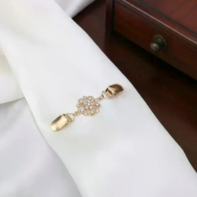 Elegant Sweater Clips Retro Back Cinch Shawl Cardigan Collar Clip To Tighten Dress Pant Waist Tightener For Women Girls Clothing