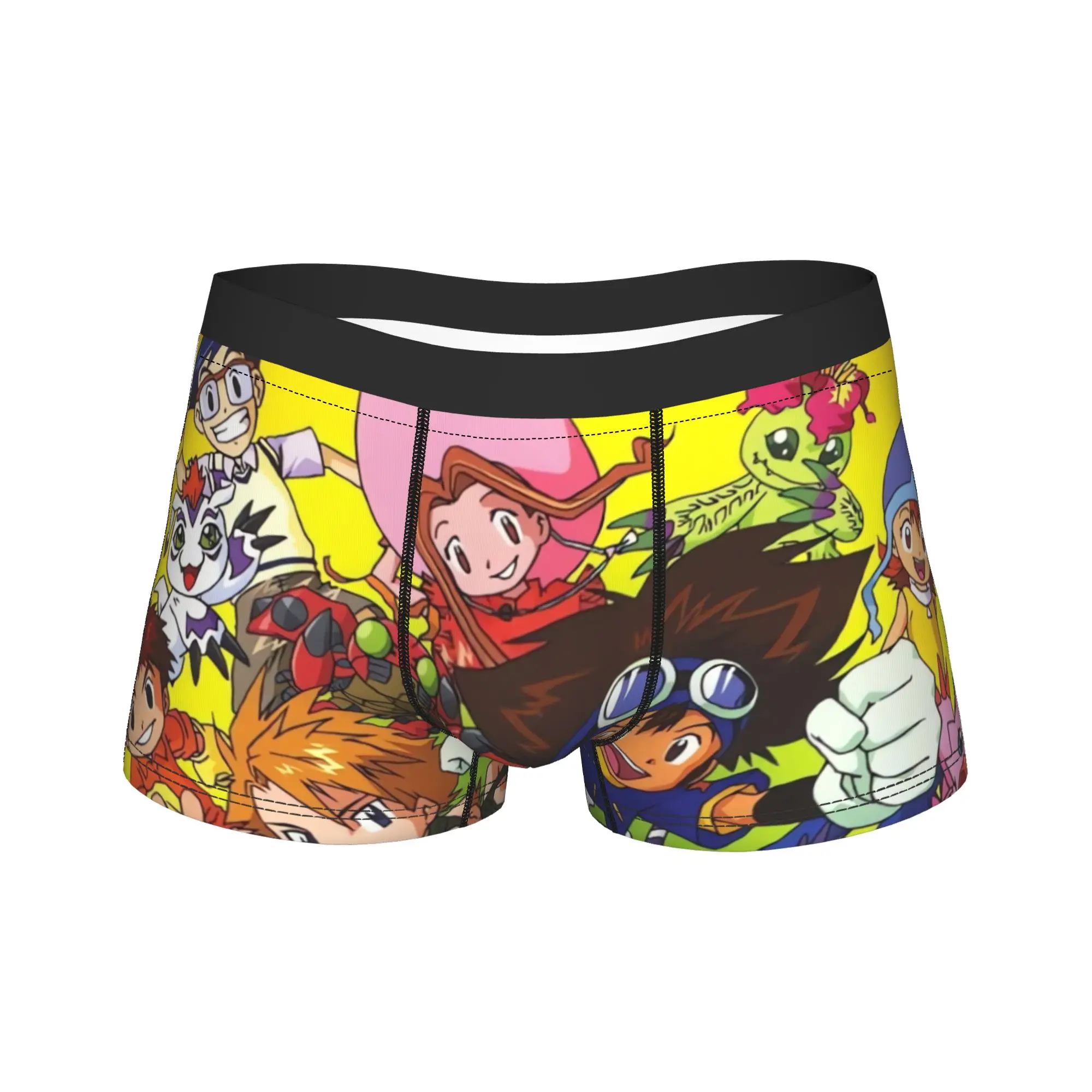 Digimon Adventure Underwear  Comfortable Underpants Custom DIY Boxer Brief For Men Pouch Plus Size Boxershorts
