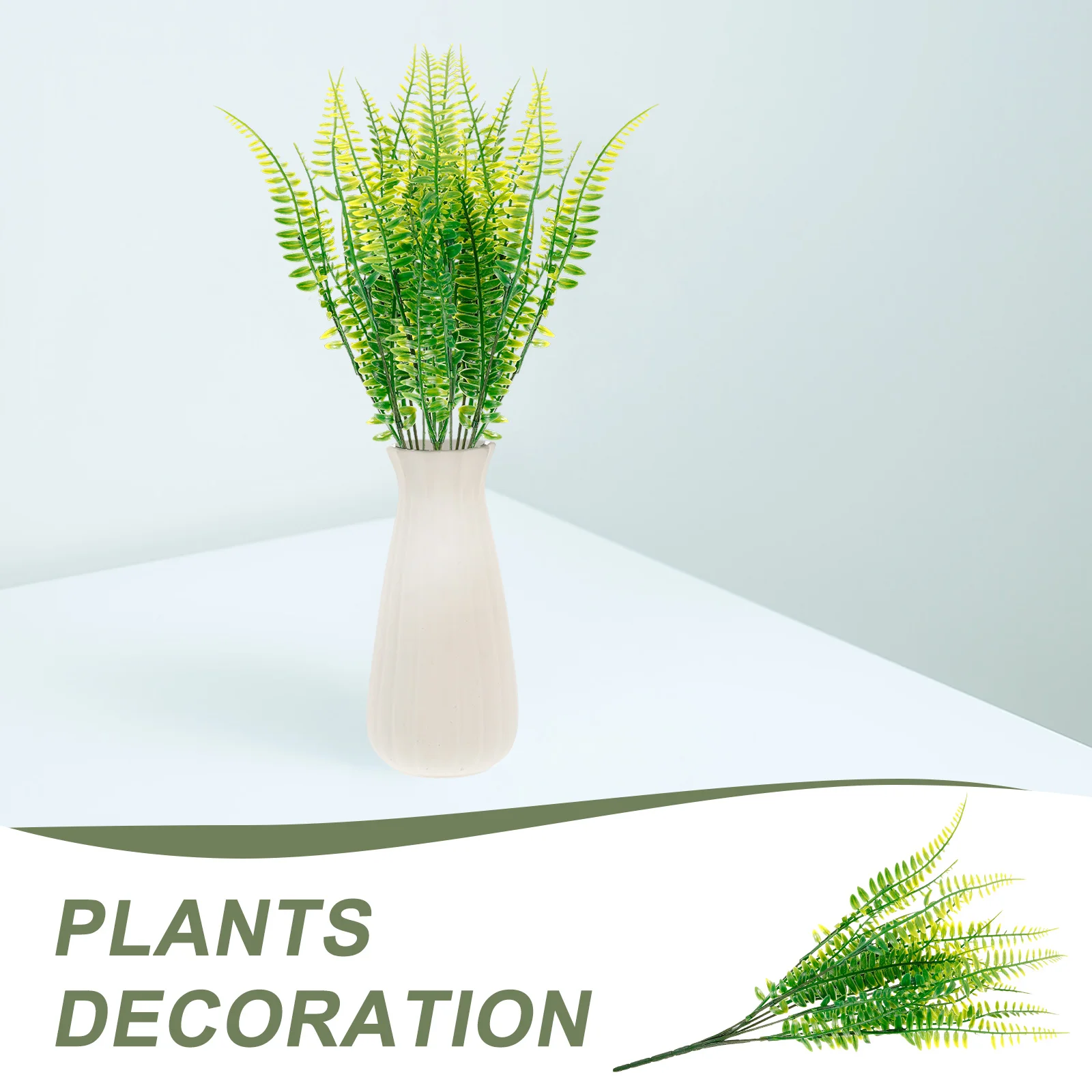 

12pcs Artificial Home Decor Simulation Ferns Ornament Lifelike Fake Ferns Decorative For Table Window Display Household