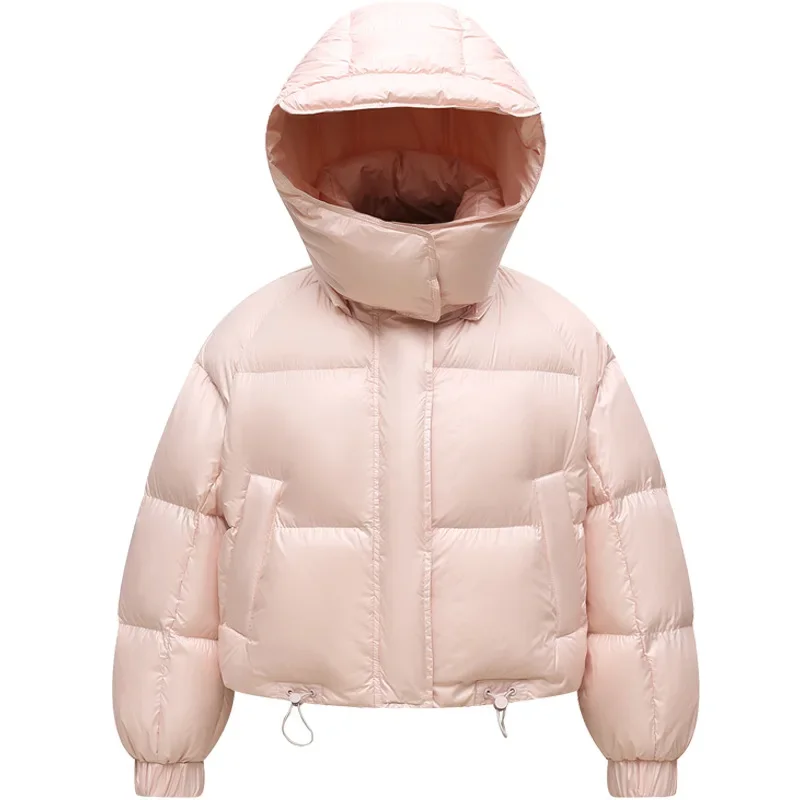 Ultra-light down jacket short stand-up collar fashionable versatile warm and thin puff bread jacket