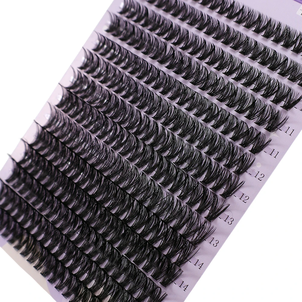 60D imitation mink eyelashes 280 clusters 0.07mm D curled 9-16mm mixed natural eyelash extension 3D Russian curled individual ey