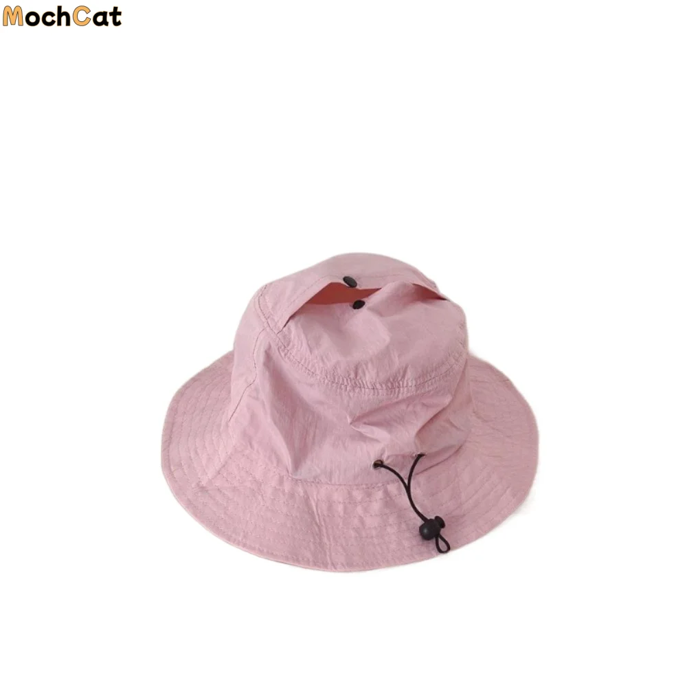 

Детская солнцезащитная кепка в корейском стиле, быстросохнущая, цвета конфет, хлопковая, уличная, для мальчиков, в стиле рыбацкой шляпы