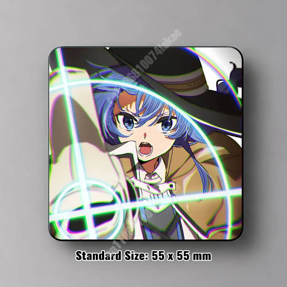 Roxy Mushoku Tensei Jobless Reincarnation Magnetic Sticker Reflective Fridge Decal for Metal Surfaces Magnet Sign
