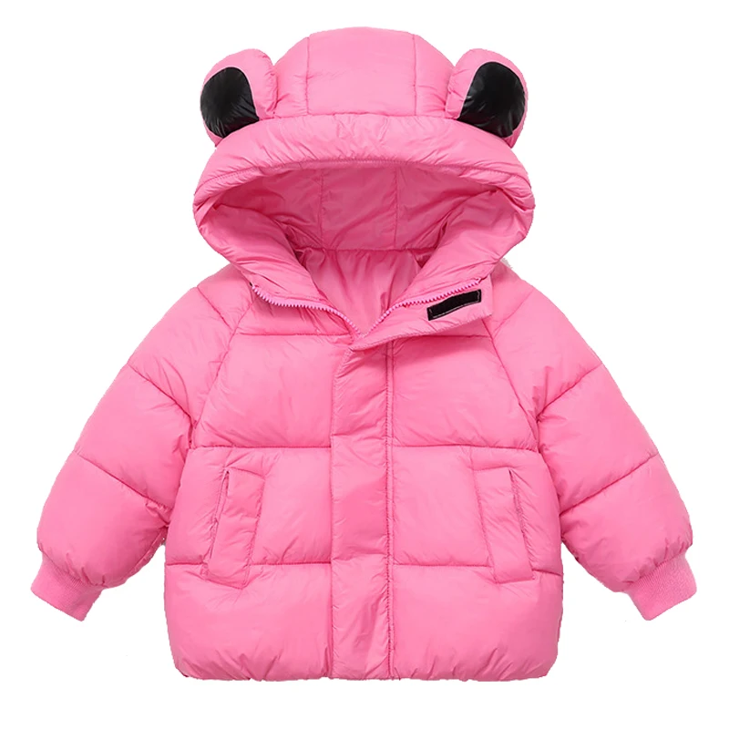 

Winter hooded Thickened warmth jacket for boy and girl aged 1-7 casual versatile down overcoat Beibei fashionable child clothing