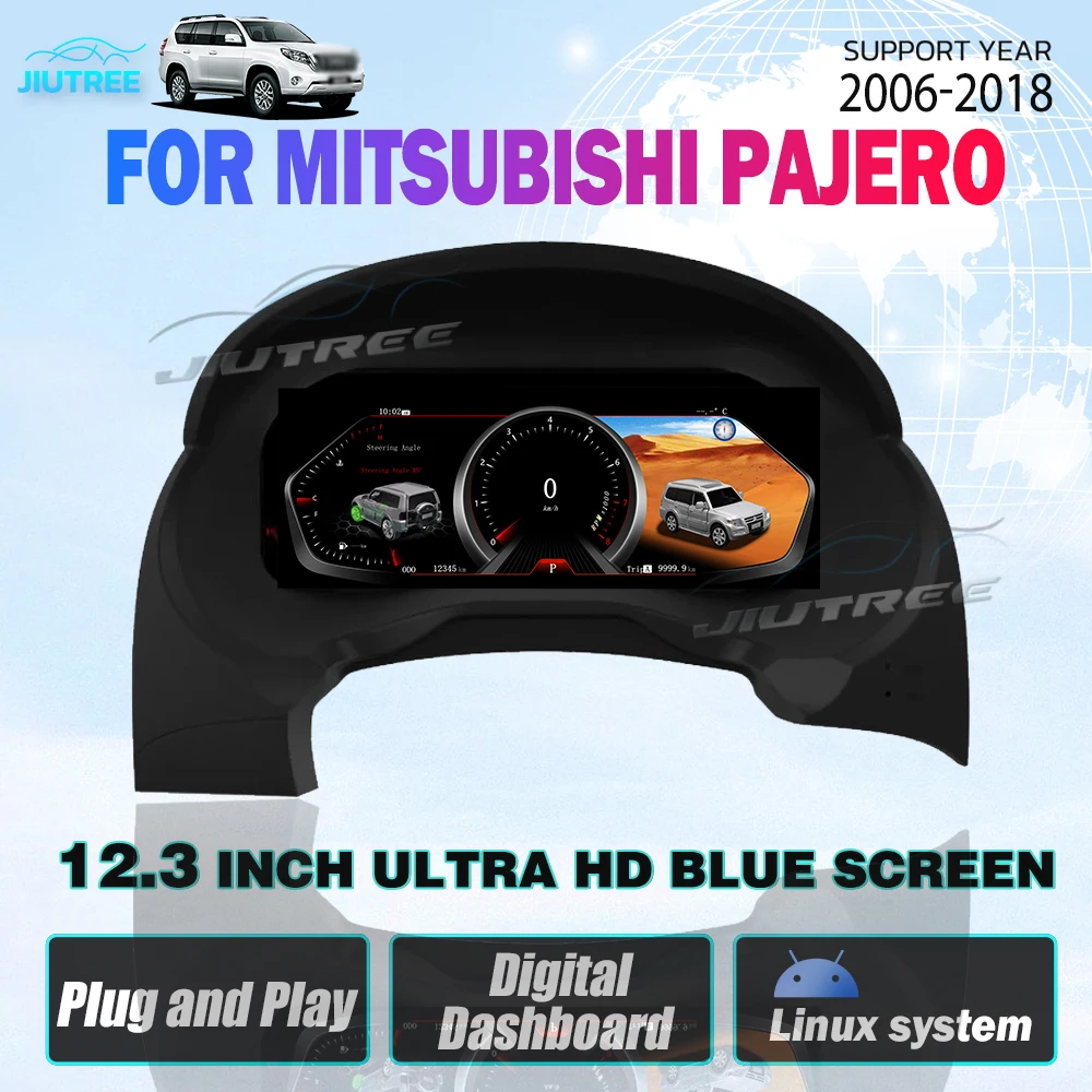 

For Mitsubishi Pajero 2006 2007 2008 2009 2010-2018 Android Car Digital Cluster LCD Dashboard Instrument Panel Multifunctional