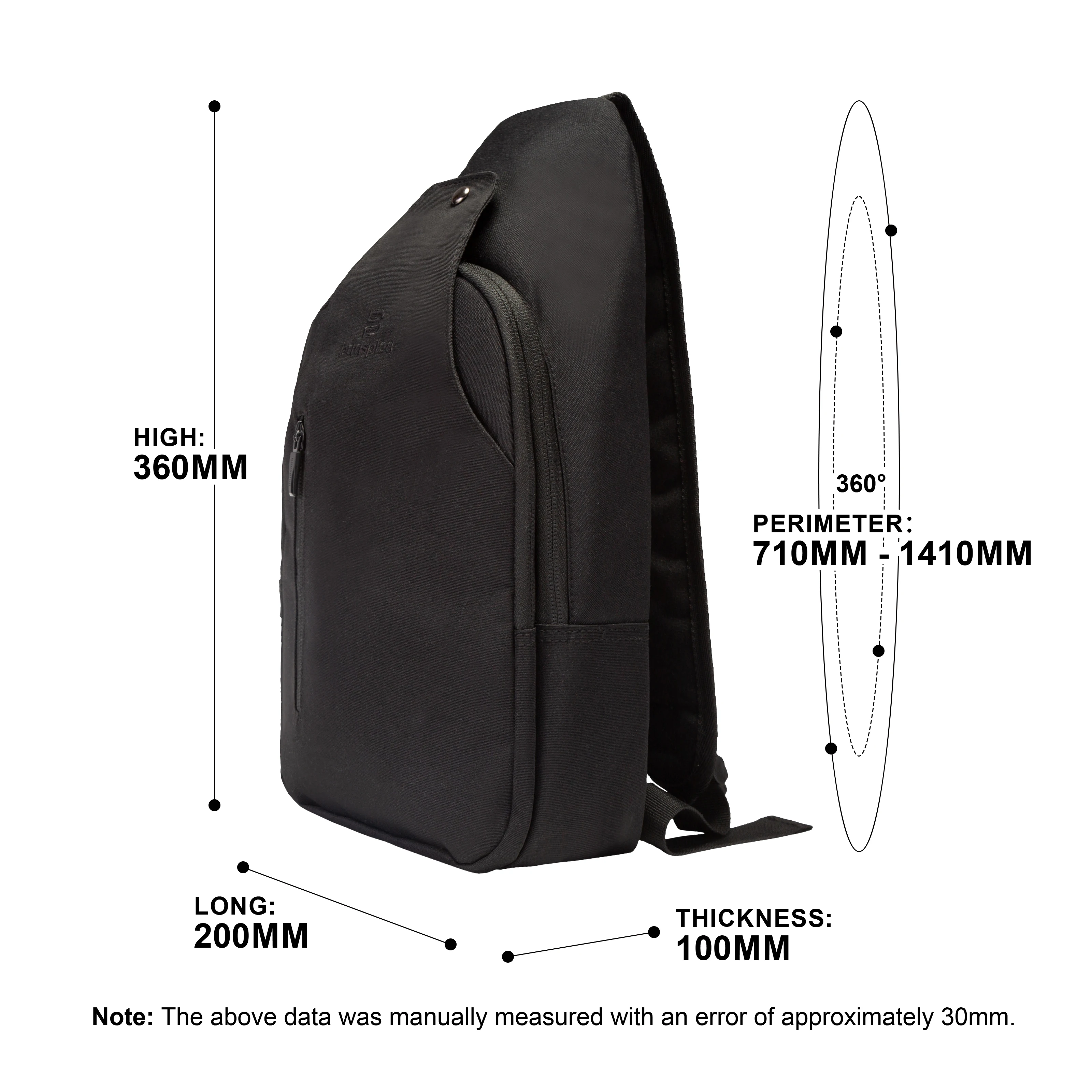 

Baasploa Men Shoulder Bag Fashion Waterproof Large Capacity Outdoor Sports Hiking Chest Bag Backpack with Multi-Pocket Crossbody