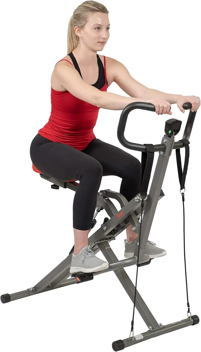 

Health & Fitness Row-N-Ride PRO Squat Assist Trainer, 300 LB. Capacity, 12 Levels Resistance Rower, Easy Setup & Foldable,