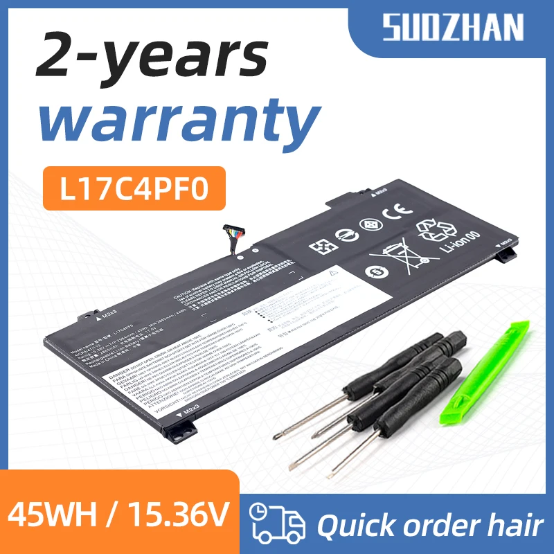 

SUOZHAN Laptop Battery For Lenovo Xiaoxin Air 13IWL 13IML,Ideapad S530-13IWL L17M4PF0 L17C4PF0 5B10R38649 5B10W67314 15.36V 45Wh