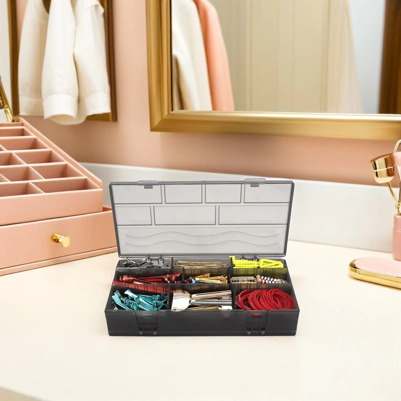 

Черный органайзер для парикмахерских ножниц, расчесок, щипцов и кистей, профессиональная подставка для парикмахерских инструментов