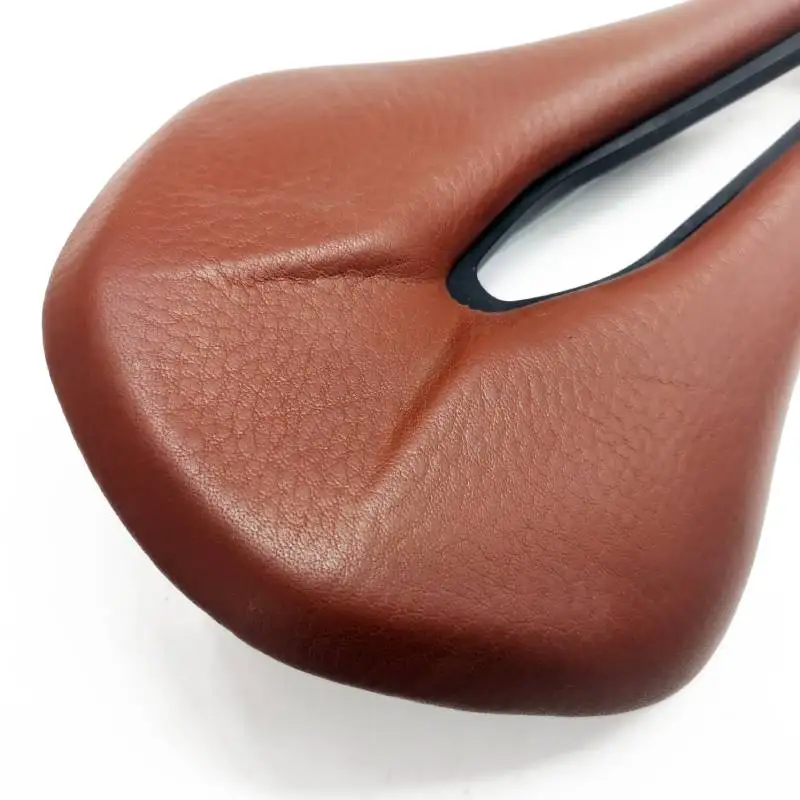 Bicycle Saddle MTB Bike Saddles genuine leather Saddle 250-155 mm Road Bike Bicycle / Steel Saddle Rails Bicycle Cycling parts