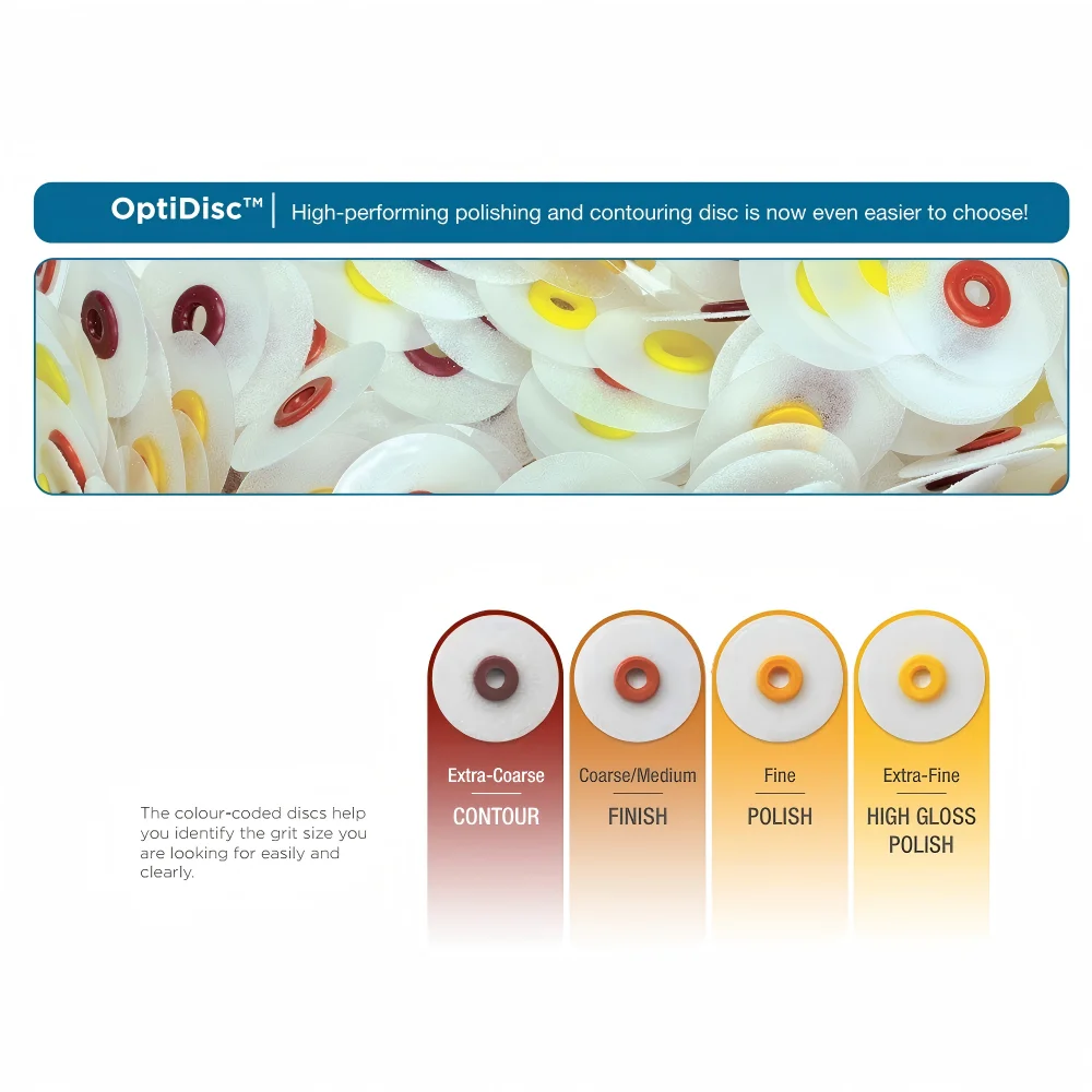 Kerr OptiDisc Dental Polishing Finishing Discs Composite Polishing Disc Kit for Resin Restoration Finishing Polishing 12.6mm