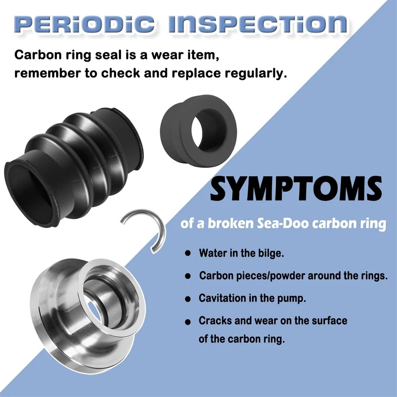 Para Kit de reconstrucción de línea de transmisión de sello de carbono marino Sea Doo apto para 1996-2007 SP/SPX/GTX/GS/GTI/GSX 272000042   Herramientas para barcos