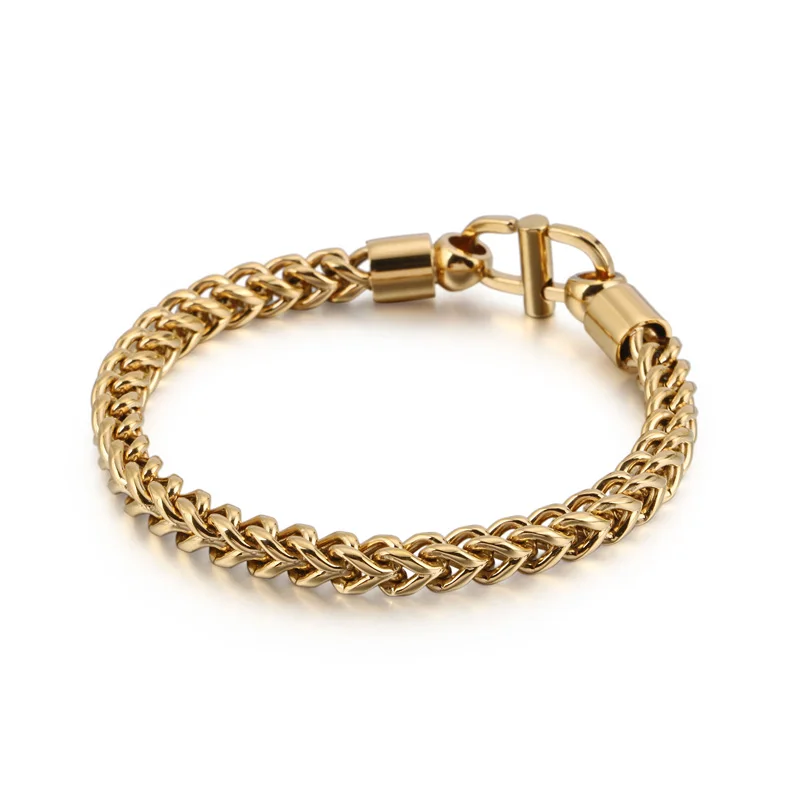 

Trendy Simple Stainless Steel Braided Bracelet For Men Women Hand Hip Hop Gift Rock Metal Link Chain Wristband Jewelry Wholesale