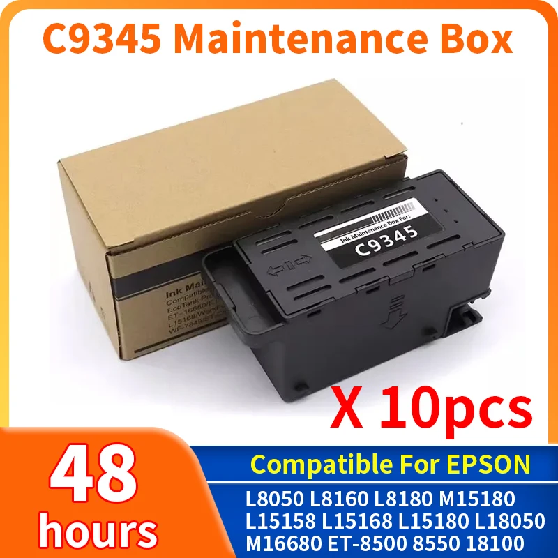 

10PCS C9345 Ink Maintenance Box for EPSON L8180 L8050 L8160 L15158 L15168 L15180 L18050 M15180 M16680 16680 ET 8500 8550 18100
