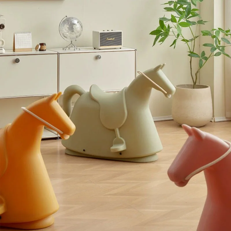 Children's rocking horse coordinated balance toy household plastic minimalist rocking horse chair