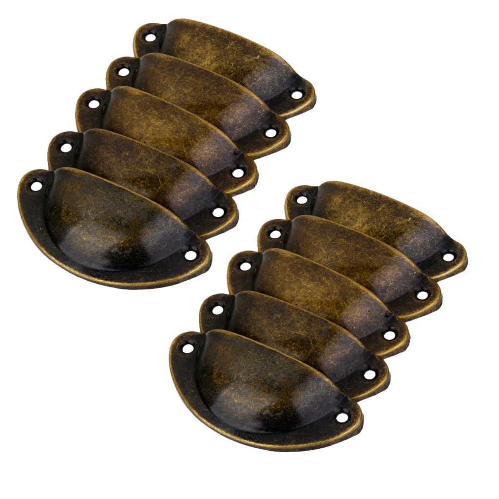 Brushed Brass Victorian Cabinet Handle Zinc Alloy Drawer Knob Vintage Kitchen Door Pull for Chest of Drawers and Cupboards