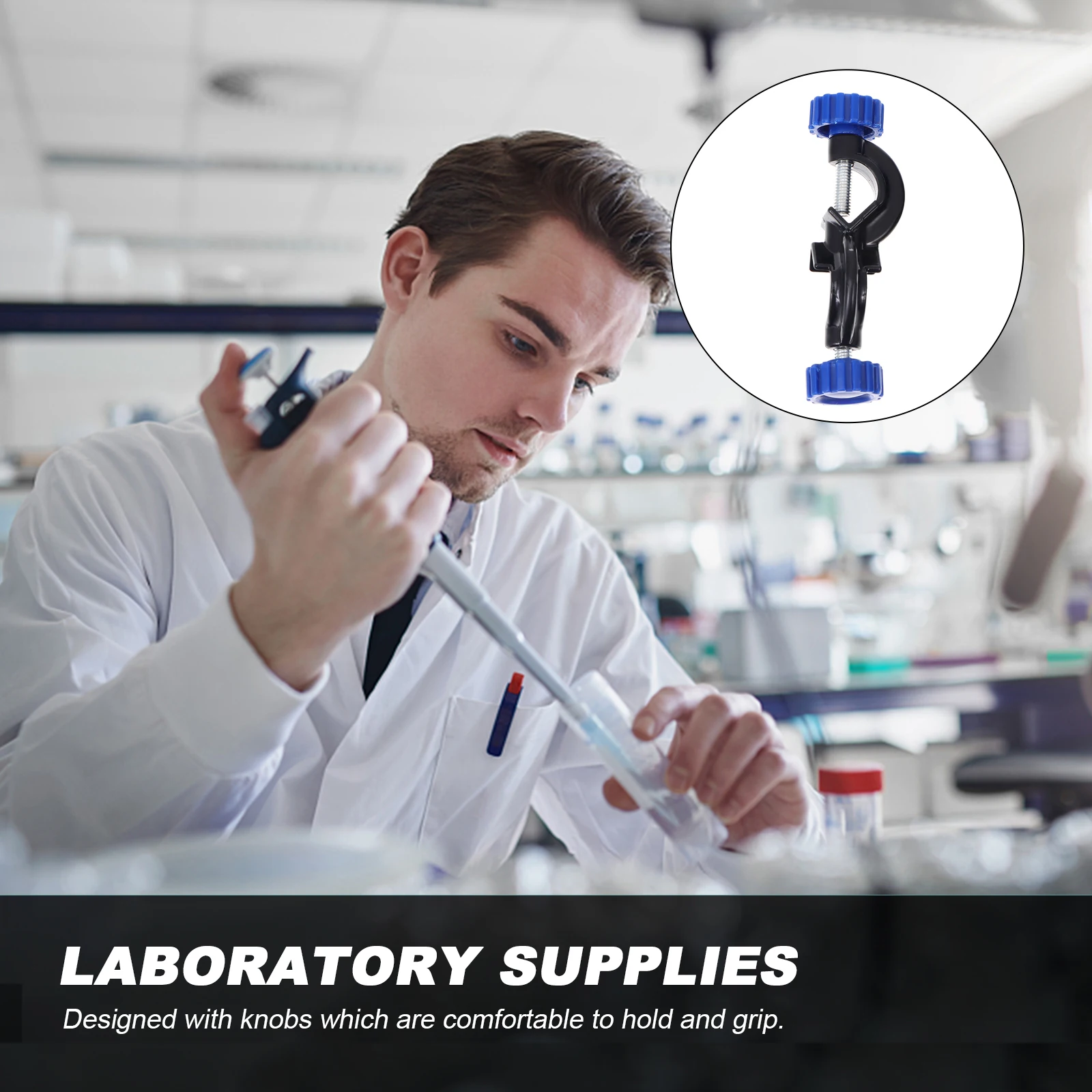 2 Pcs Cross Clip Laboratory Equipment Adjustable Clamp Bracket Right Angle Support Boss Head Magnetic Holder