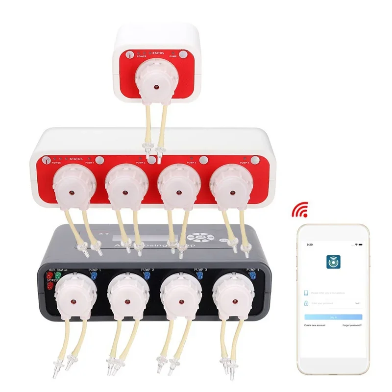 Titration Pump WIFI Automatic Peristaltic Dosing Pump Timing Added Trace Element For Marine Aquarium Coral Fish Tank